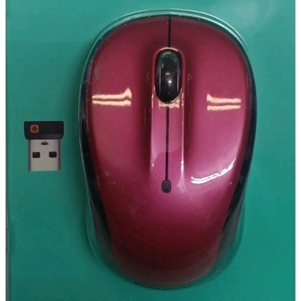 Logitech M325 Precision Wireless Mouse Dark Red Metallic USB Nano Receiver NEW
